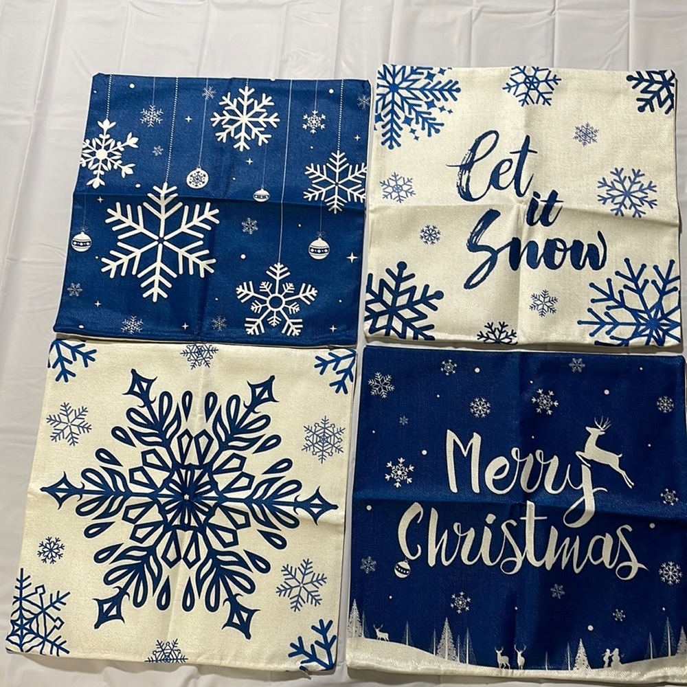 COPY - 4pcs Christmas Throw Pillows, inserts NOT included-
17.7x17.7 Inch B5